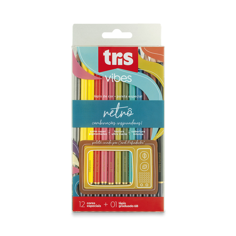 Lapis Cor Tris Vibes Retro 12 Cores