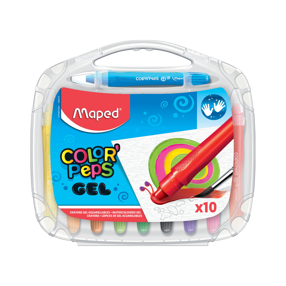 Giz Gel Colorpeps Aquarelavel Maleta 10 Cores
