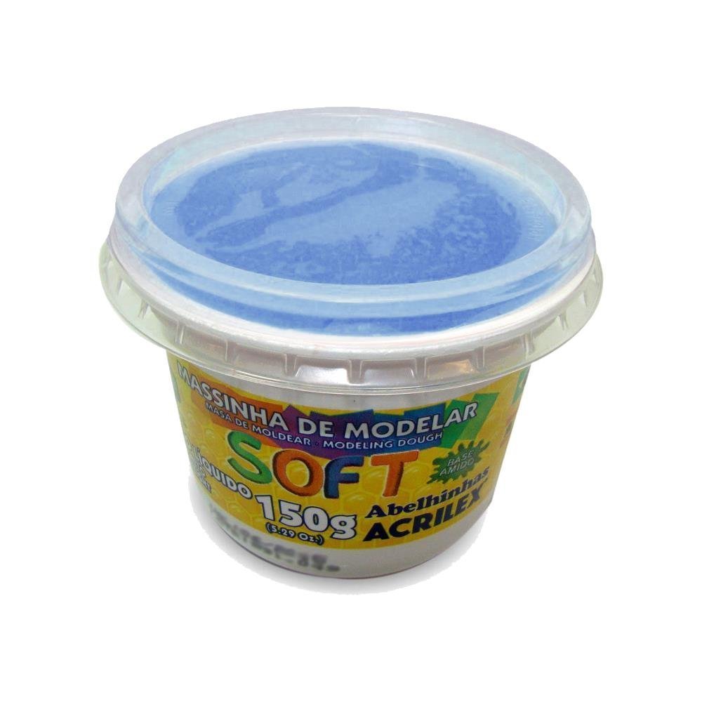 Massa De Modelar Soft 150G Azul 