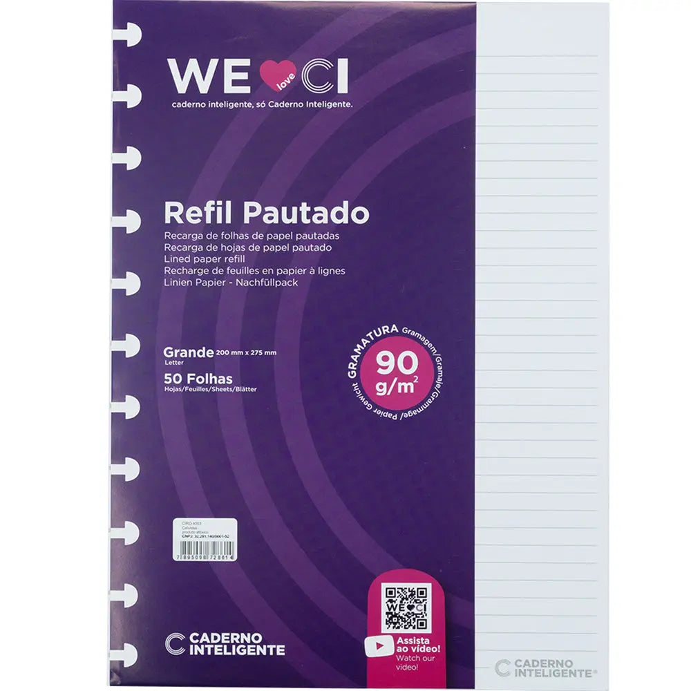 Refil Pautado - Grande 90G