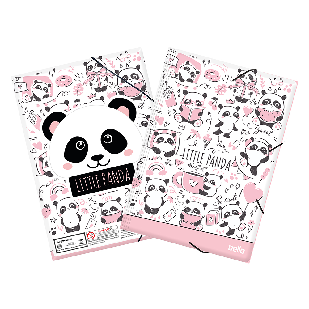 Pasta Aba Elastico A4 Panda Rosa