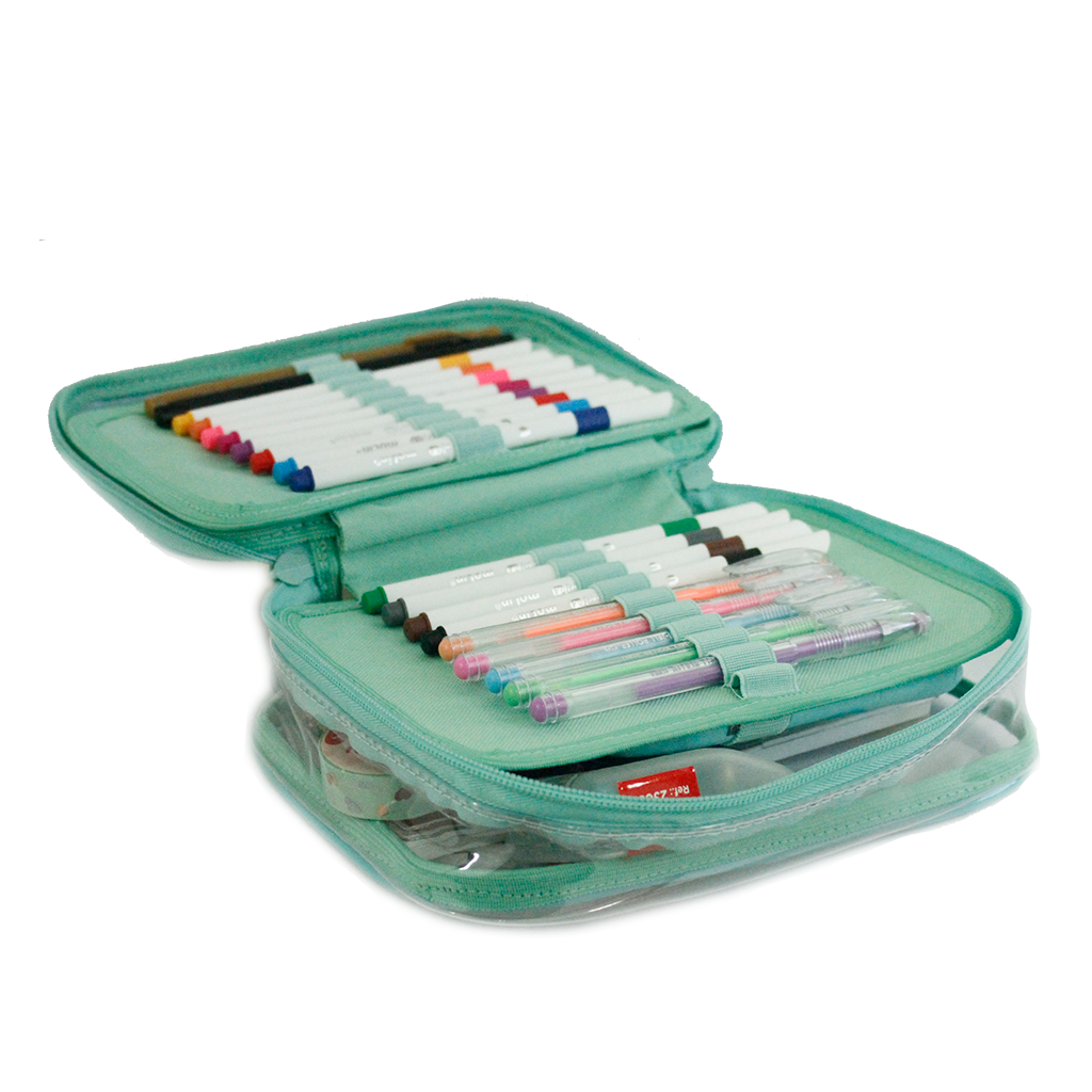 Box 100 Pens Cristal Verde Bebe