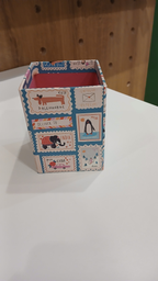 [24KM-34] Porta Lapis E Porta Clips - Stamps Azul