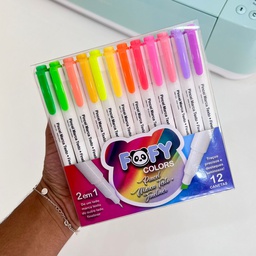 [100544] Pincel Marca Texto . Fineliner 12 Cores Ff1001 - Fofy