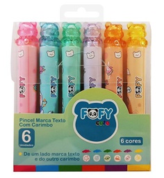 [101701] Pincel Marca Texto Com Carimbo Cute 6 idades Ff1004 - Fofy