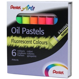 [PHN-F6] Giz Pastel Oleoso Com 6 Cores Fluorescen