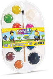 [018120000] Estojo Aquarela 12 Cores Sem Cor 
