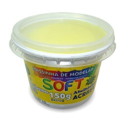 [073150102] Massa De Modelar Soft 150G Amarelo Limao 