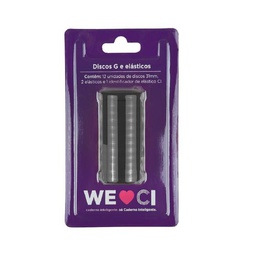 [CI312002] Discos + Elastico Preto - G (31Mm)