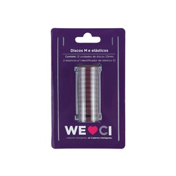 [CI231050] Discos + Elastico Vinho Bordo - M