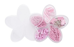[23116] Flor De Lotus Rosa Claro Set (Binder,Percevejos,Clips,Elasticos)