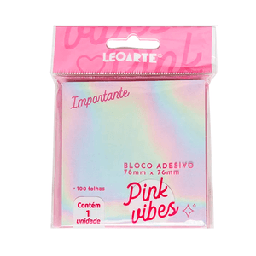 [91142] Bloco Adesivo Pink Vibes 76Mmx76Mm 100F