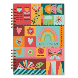 [00006742] Planner Compacto Mensal Arco-Iris