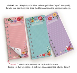[00005840] Bloquinhos Folhas Removiveis Floral