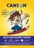 [339707] Bloco Desenho A4 180Gr 20Fls Branco R.66667164  - Ind id - Canson